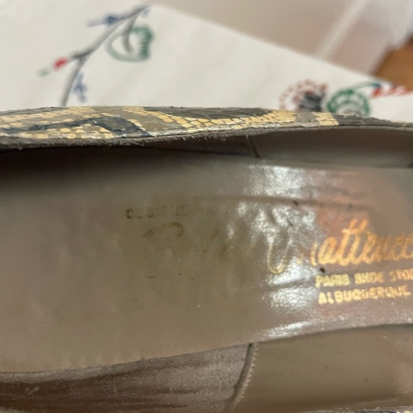 Vintage Snakeskin Pastel Pumps Marilyn 60’s 8 - Picture 6 of 7